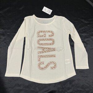 Goals embellished beads glitter sparkle long sleeve shirt 4T